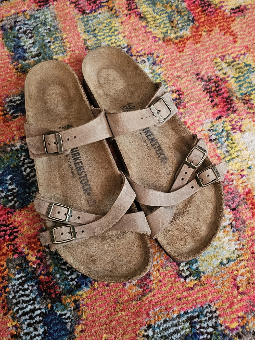 Birkenstock Mayari Oiled Leather Sandals – Tobacco Brown – EU 42 Narrow